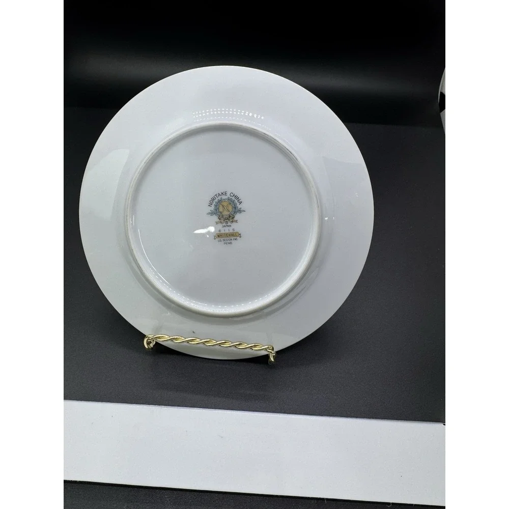 Vintage Noritake‎ Whitehall 6115 Platinum Trim Bread Dessert Plate